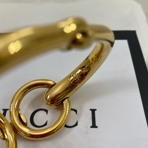 🆕 Gucci Horsebit heavy gold plated Bangle - Picture 7 of 12